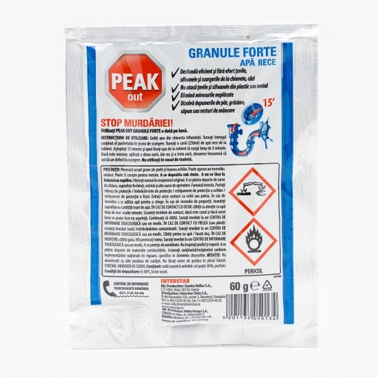 Granule Forte pentru desfundat țevi apă rece 60g