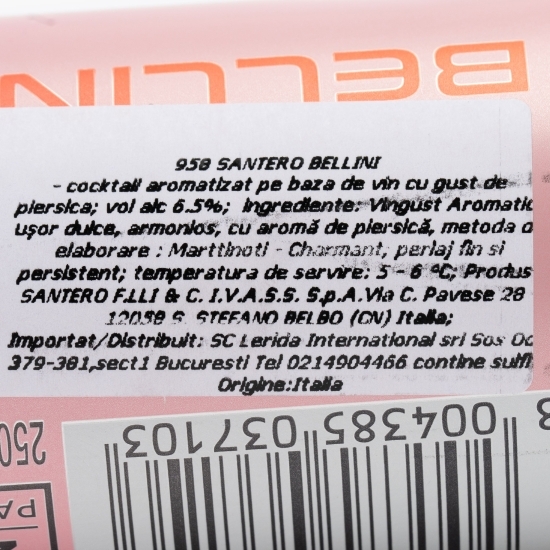 Vin spumant rose Bellini, 6.5%, doză 0.25l