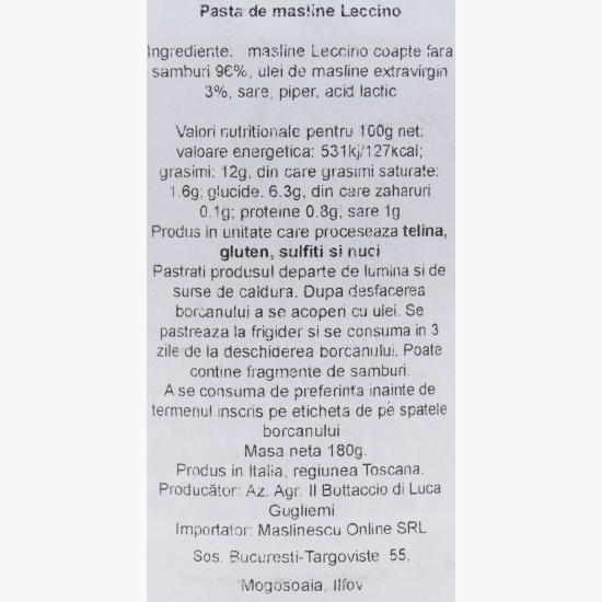 Măslinescu - Pastă de măsline Leccino 180g