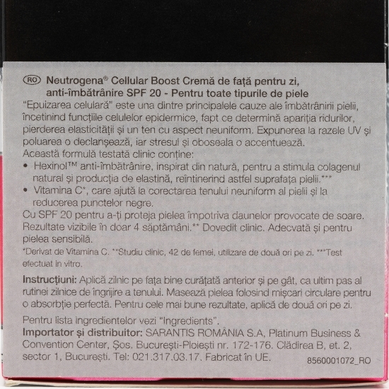 Cremă de față pentru zi SPF20 Cellular Boost 50ml