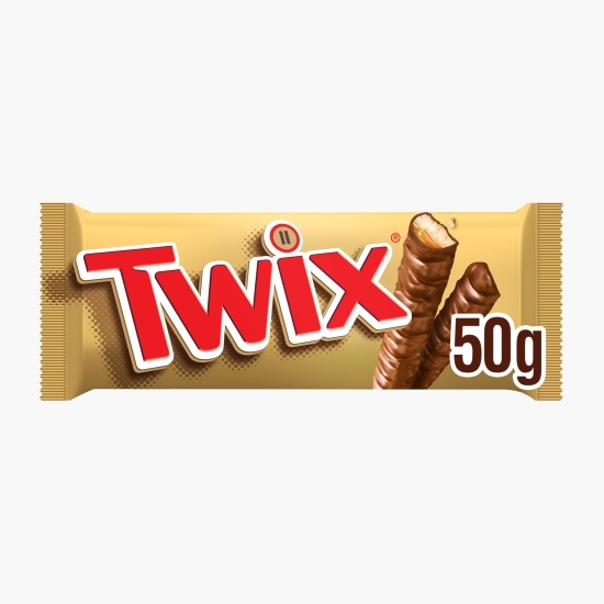 Baton cu biscuit și caramel învelit în ciocolată cu lapte 2x25g