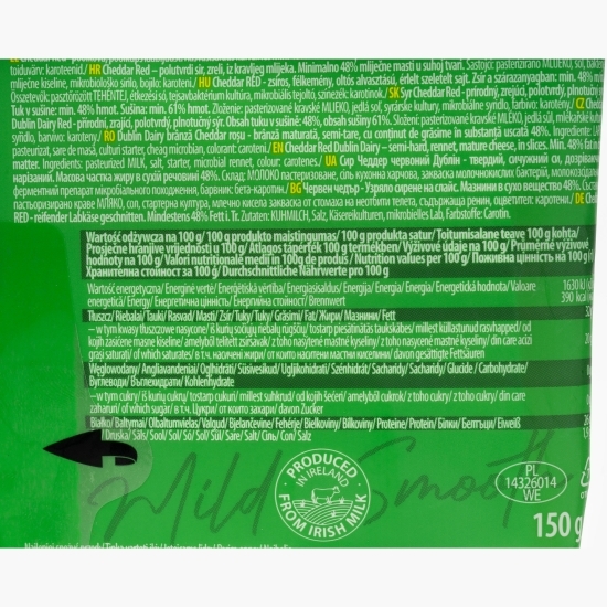 Brânză Irish Cheddar Red (roșu) felii 150g