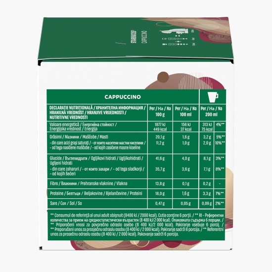 Cappuccino, 6 băuturi, 120g, capsule cafea