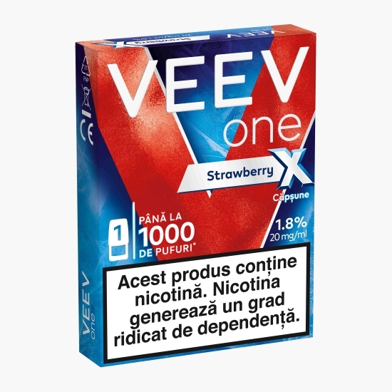Capsulă pentru țigară electronică Strawberry X 1.8%, 20mg/ml nicotină, 1000 puffs