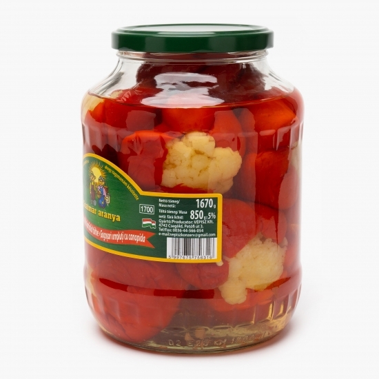 Gogoșari umpluți cu conopidă în oțet 1670g