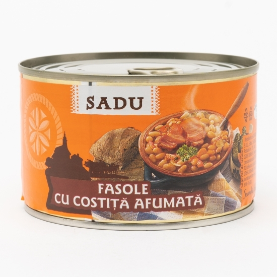 Fasole cu costiță afumată 400g
