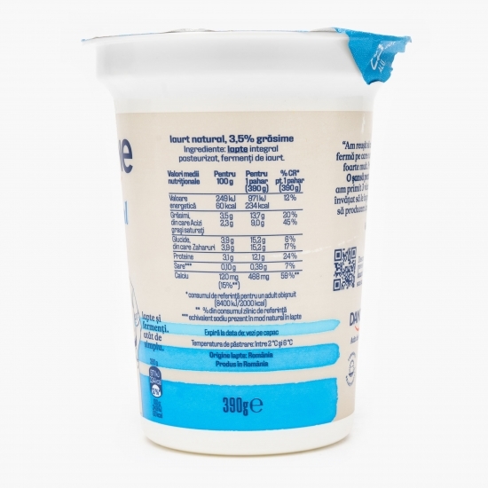 Iaurt natural 3,5% grăsime 390g
