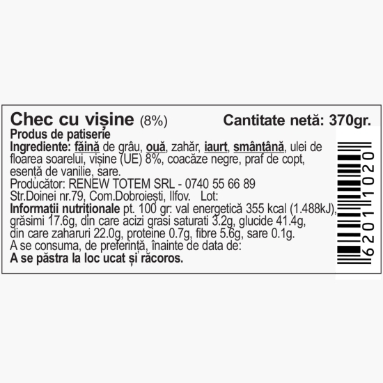 Chec cu vișine 370g