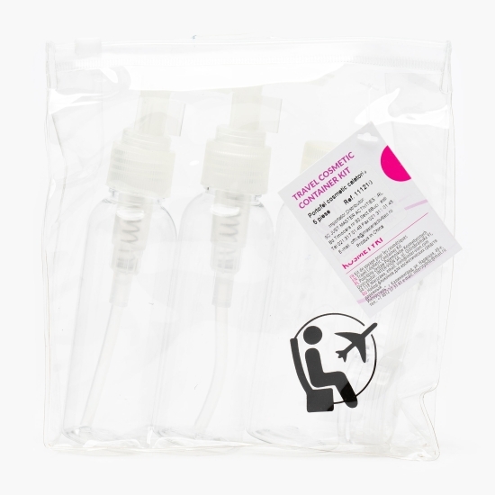 Portofel cosmetic călătorie, 5 piese