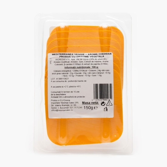 Specialitate vegană cu aromă de cheddar, feliată, Veggie 150g