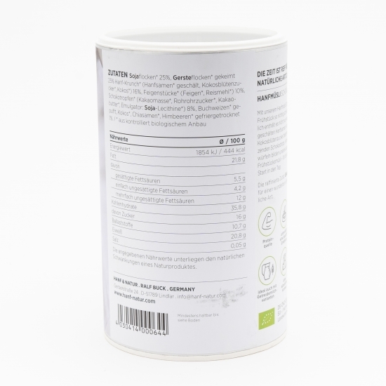 Musli crocant cu ciocolată și semințe de cânepă eco 400g