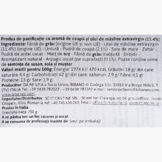 Grisine cu aromă de ceapă, 250g