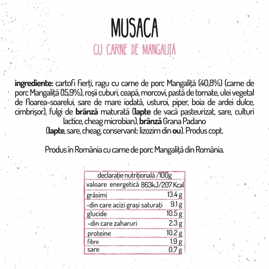 Musaca cu carne de Mangaliță 365g
