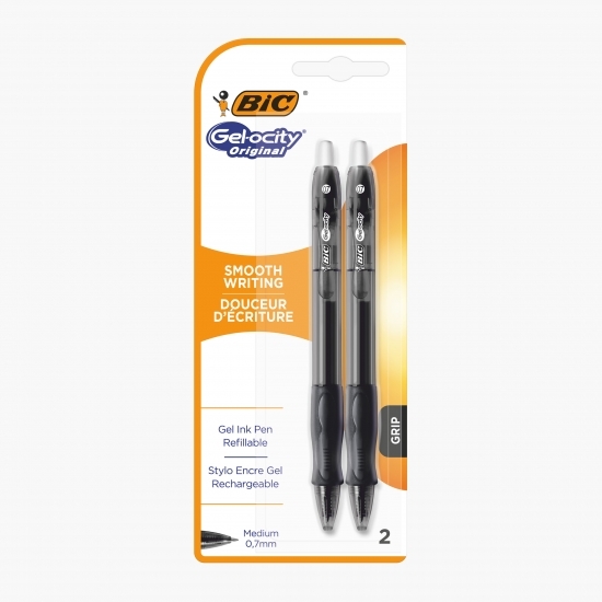 Set 2 pixuri cu gel Roller Gelocity Original negru