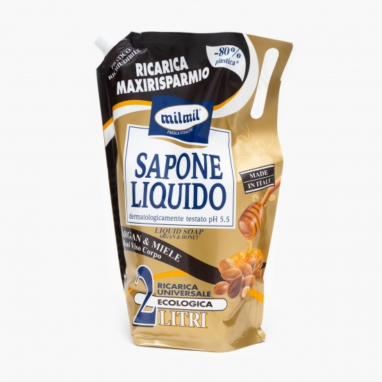 Rezervă săpun lichid argan și miere 2l