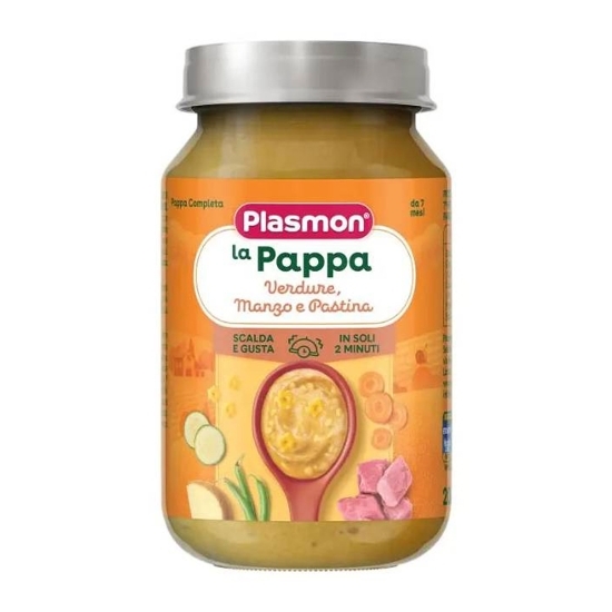 Masă completă cu vită, legume și paste, +7 luni, 200g
