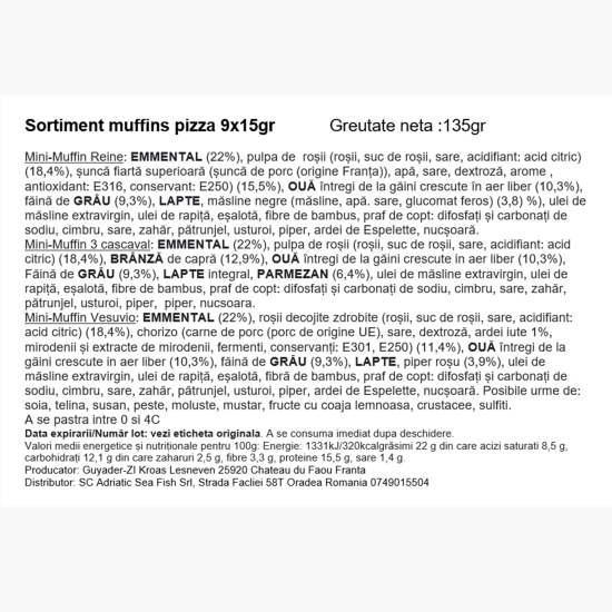 Mini-Muffins pizza 9x15g
