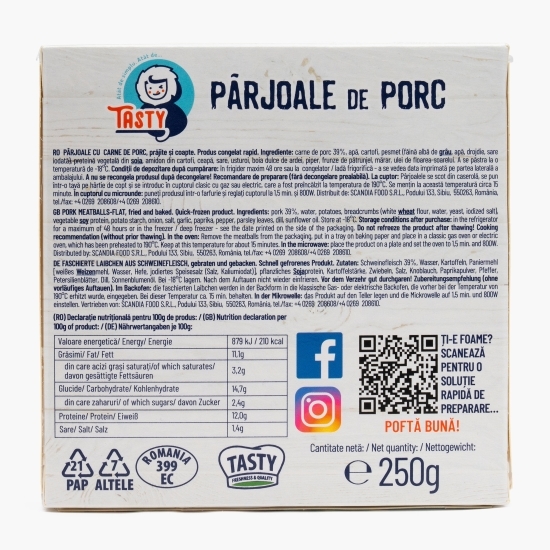 Pârjoale de porc 250g