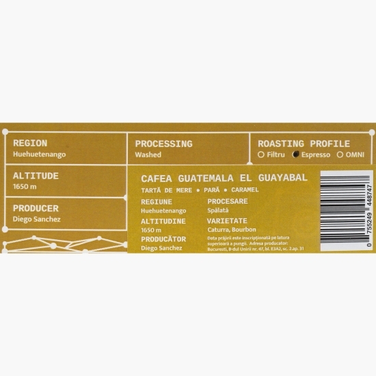Guatemala El Guayabal 250g cafea de specialitate boabe