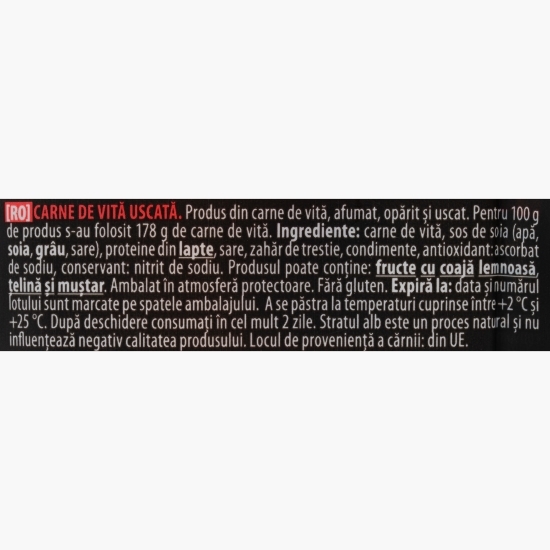Snack carne de vită uscată 25g
