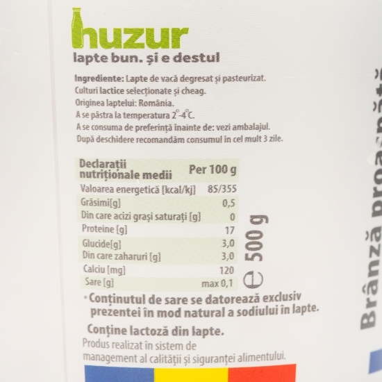 Brânză proaspătă 0.5% grăsime 500g