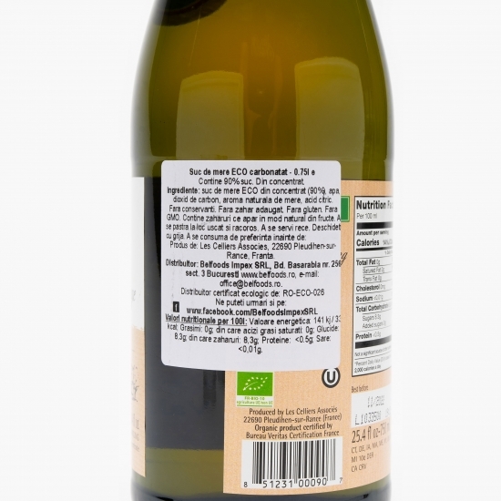 Suc de mere carbonatat eco 0.75l