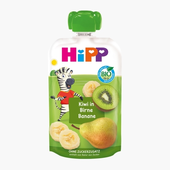 Piure ecologic de pară cu banană și kiwi, +1 an, 100g