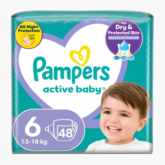 Scutece Active Baby mărimea 6, 13-18kg, 48 buc