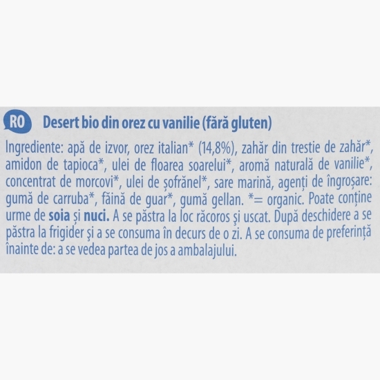 Desert ecologic din orez cu vanilie 2x130g