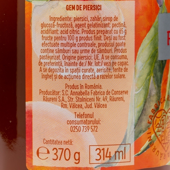 Gem de piersici 370g