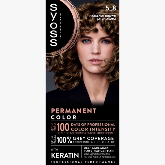 Vopsea de păr permanentă Professional Performance, 5-8 șaten alună, 115ml