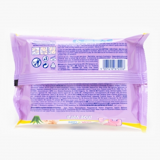 Șervețele umende Calm n Care cu aloe vera 20 buc