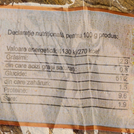 Pâine neagră cu fulgi de cartofi 1kg