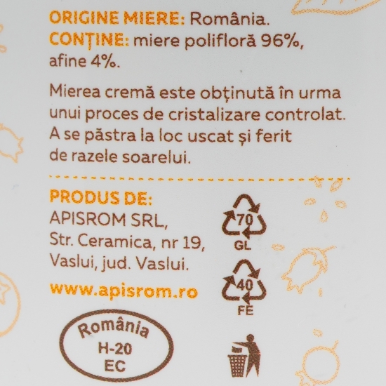 Miere cremă cu afine 280g