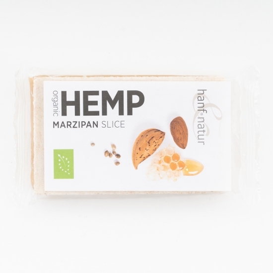Baton cu marțipan și semințe de cânepă eco 40g