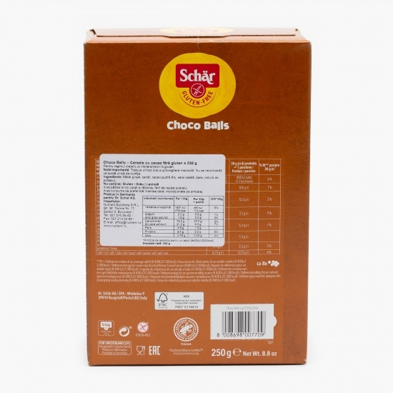 Cereale cu cacao fără gluten Choco Balls 250g 