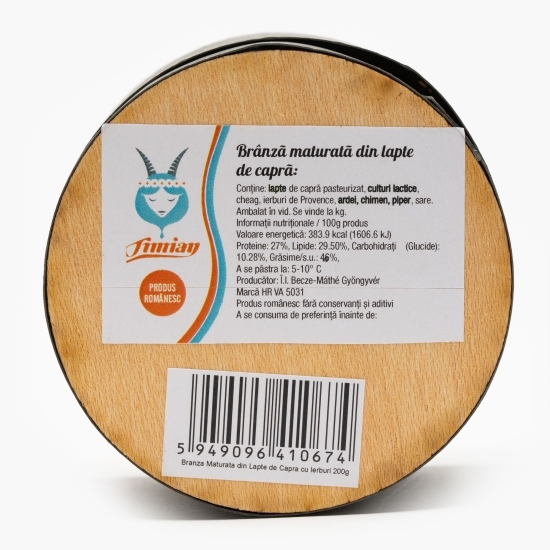 Brânză maturată din lapte de capră cu ierburi 200g