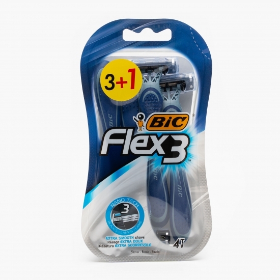 Aparat de ras Flex 3 lame, 4 buc