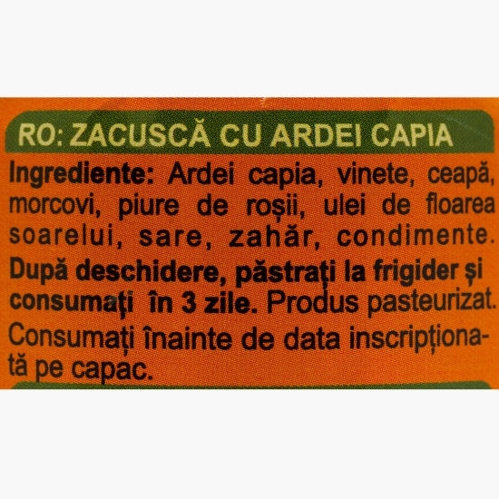 Zacuscă premium cu ardei capia 290g