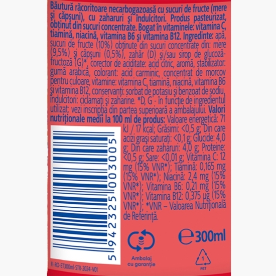 Băutură necarbogazoasă mere și căpşuni, 0.3l