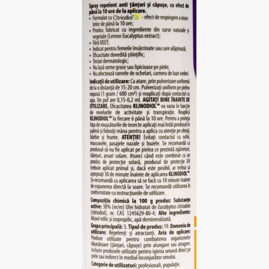 Spray antițânțari și căpușe 100ml