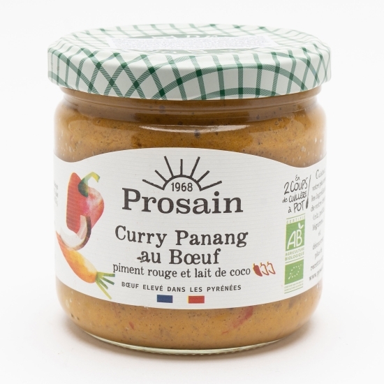 Curry Panang eco cu ardei roșu chili, carne de vită și cocos 350g
