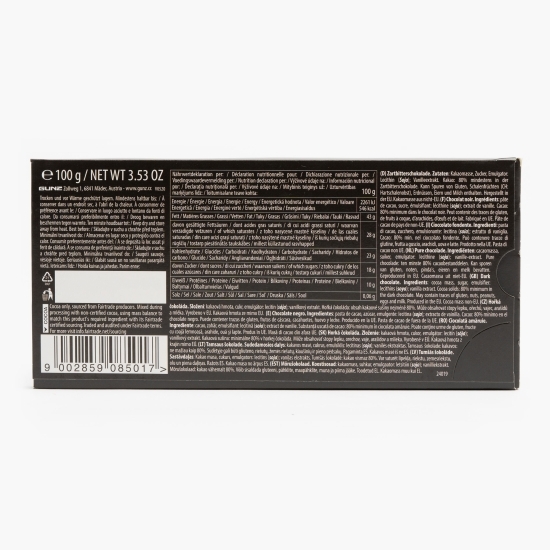 Ciocolată neagră 80% cacao 100g