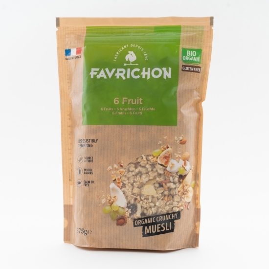 Musli crocant eco cu 6 fructe și nuci 375g