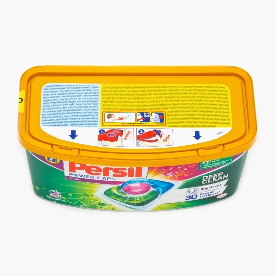 Detergent de rufe capsule pentru haine colorate, Power Caps, Deep Clean, 26 spălări