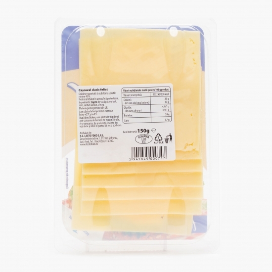 Cașcaval Clasic felii 150g 
