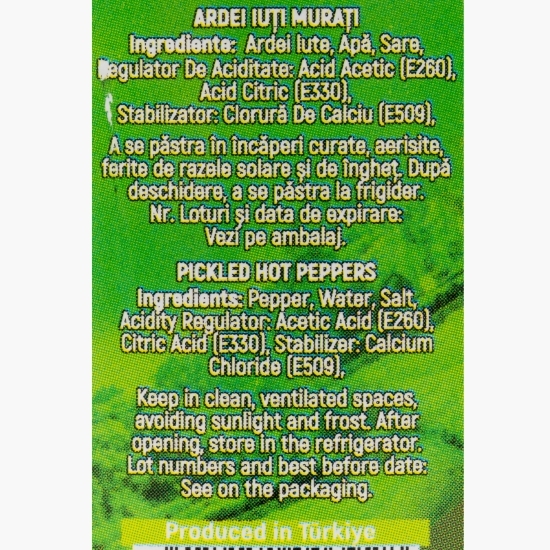 Ardei iuți murați, 360g