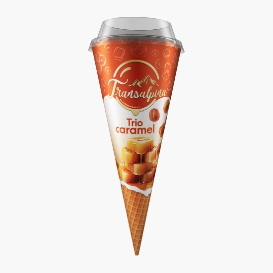 Înghețată cornet de vanilie, caramel și sos de caramel 150ml