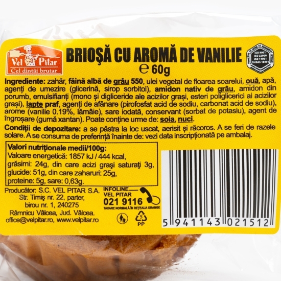 Brioșă vanilie 60g