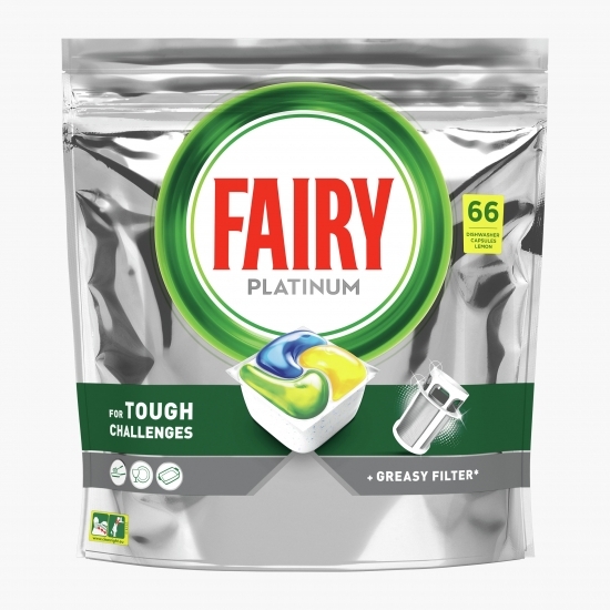 Detergent automat capsule pentru mașina de spălat vase Platinum, 66 spălări